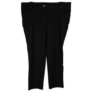 89th & Madison 22 Women's Slacks Hight-Waist 5-Pocket Black